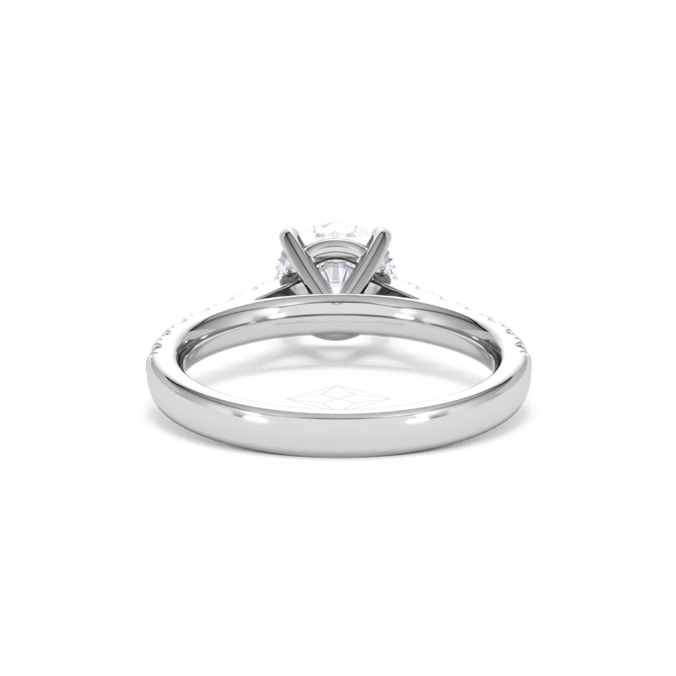 Natalia Lab Diamond Engagement Side Stone Ring 18KW Gold 2.00CT F/VS1