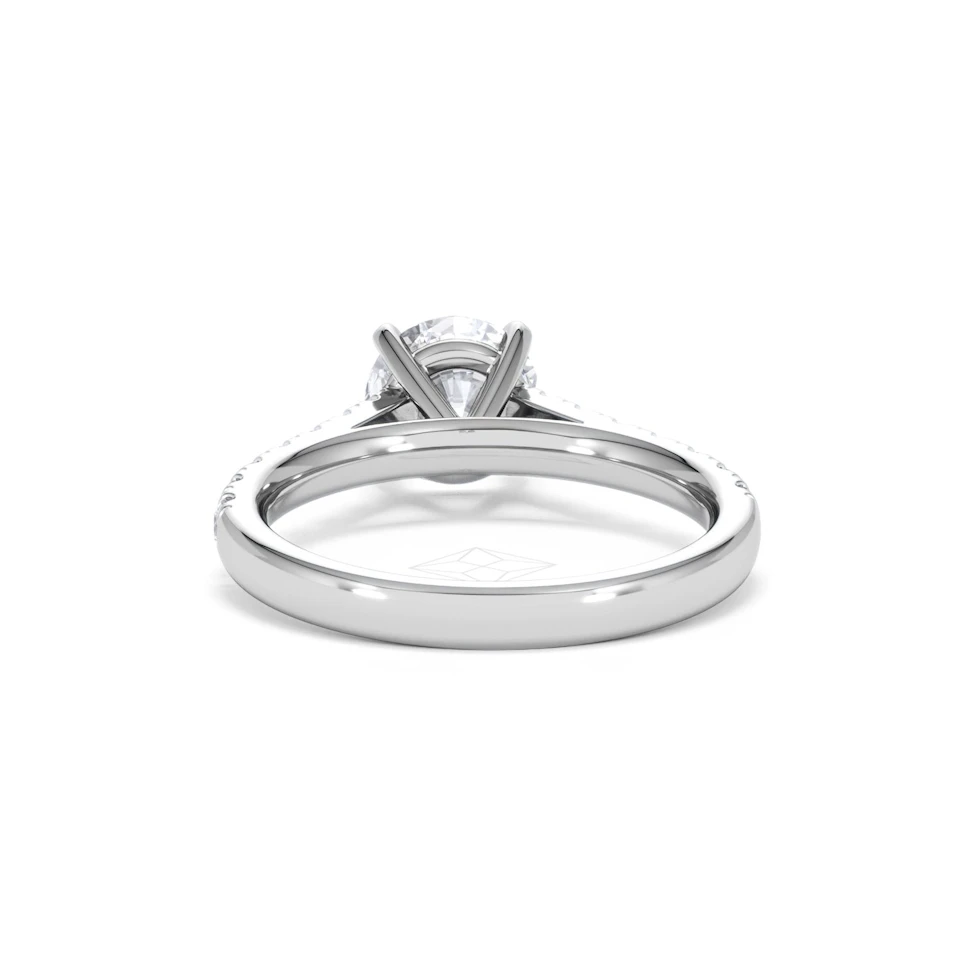 Natalia Lab Diamond Engagement Side Stone Ring 18KW Gold 2.00CT F/VS1