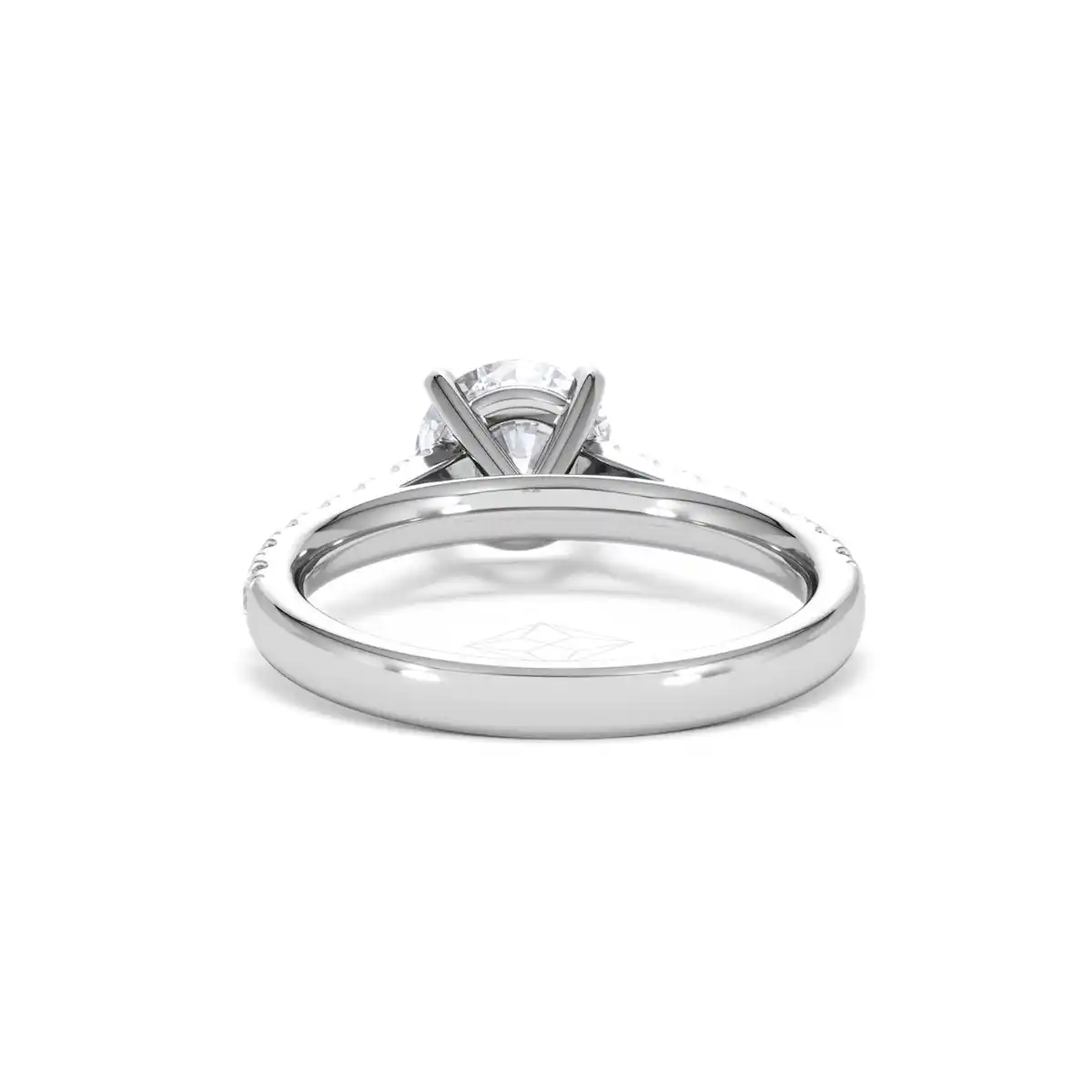 Natalia Lab Diamond Engagement Side Stone Ring 18KW Gold 2.00CT F/VS1