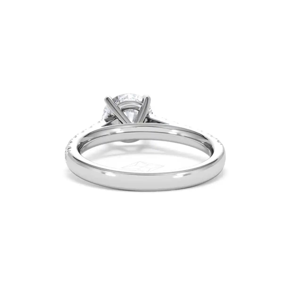 Natalia Lab Diamond Engagement Side Stone Ring 18KW Gold 2.00CT F/VS1