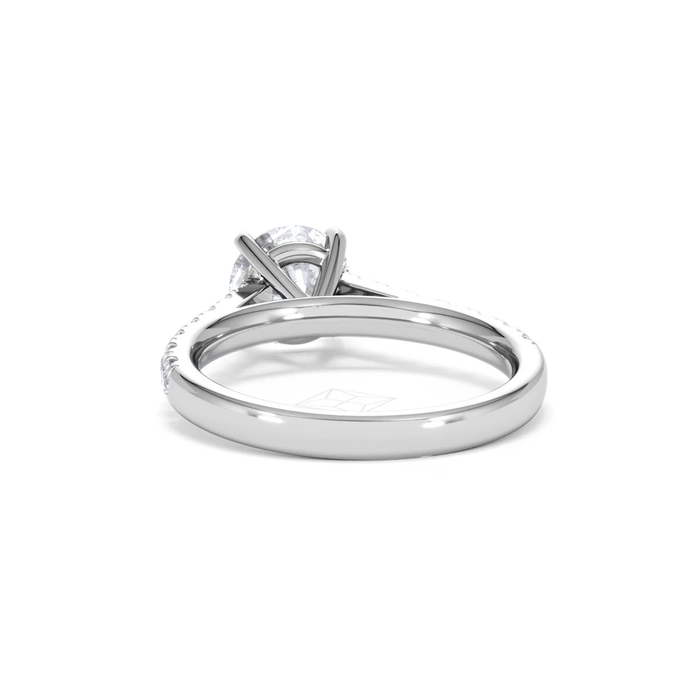Natalia Lab Diamond Engagement Side Stone Ring 18KW Gold 2.00CT F/VS1
