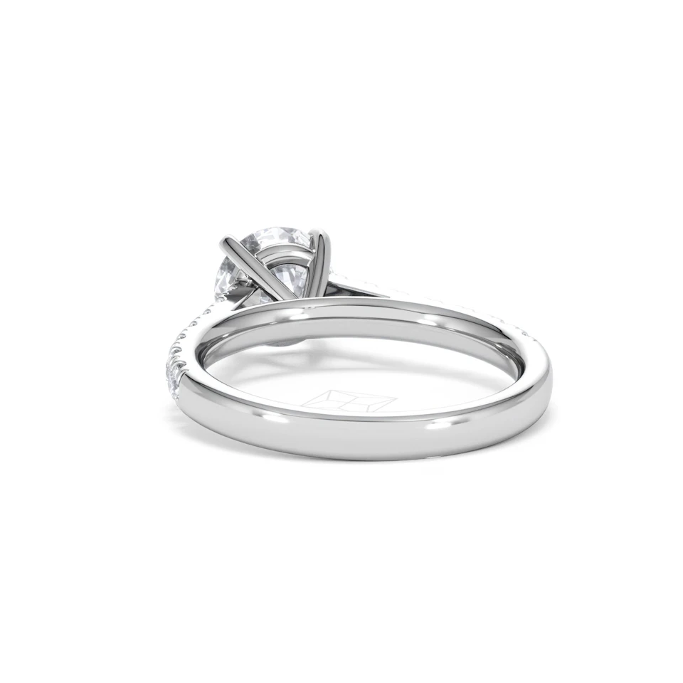 Natalia Lab Diamond Engagement Side Stone Ring 18KW Gold 2.00CT F/VS1
