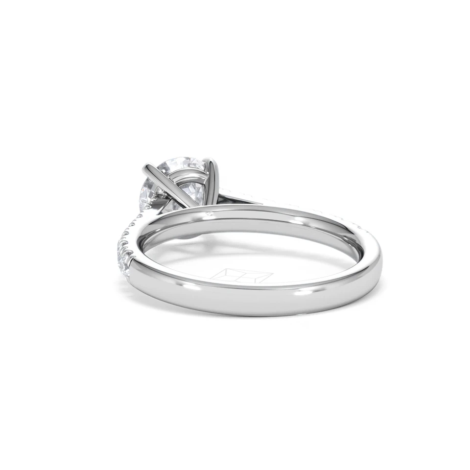 Natalia Lab Diamond Engagement Side Stone Ring 18KW Gold 2.00CT F/VS1
