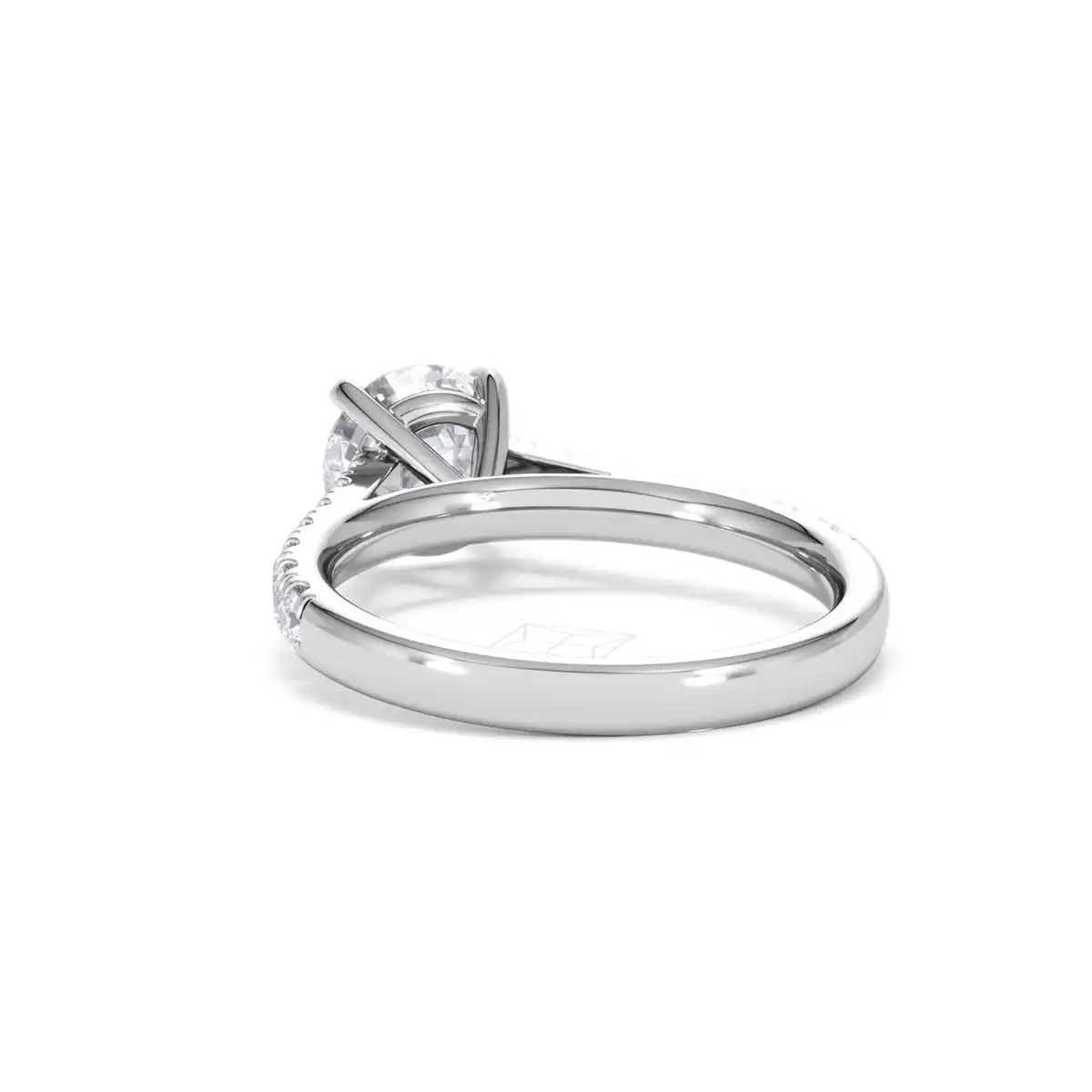 Natalia Lab Diamond Engagement Side Stone Ring 18KW Gold 2.00CT F/VS1