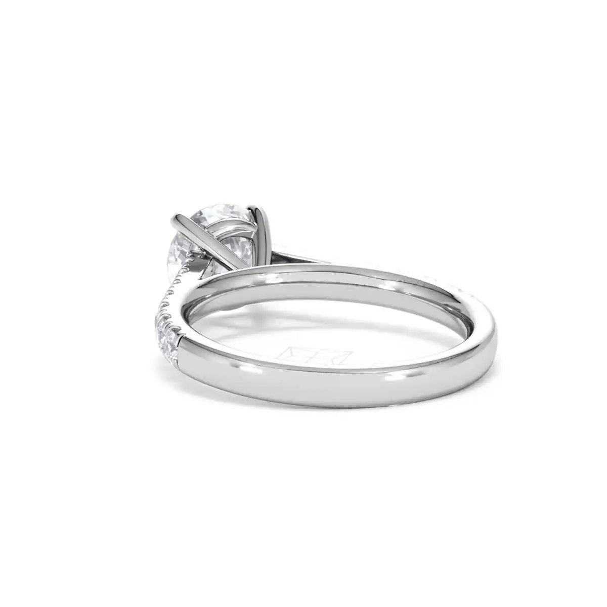 Natalia Lab Diamond Engagement Side Stone Ring 18KW Gold 2.00CT F/VS1