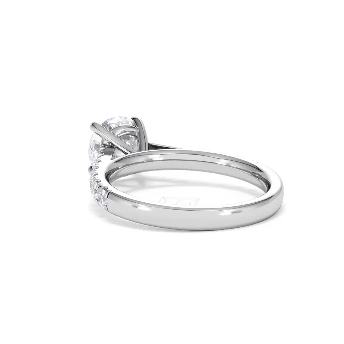 Natalia Lab Diamond Engagement Side Stone Ring 18KW Gold 2.00CT F/VS1