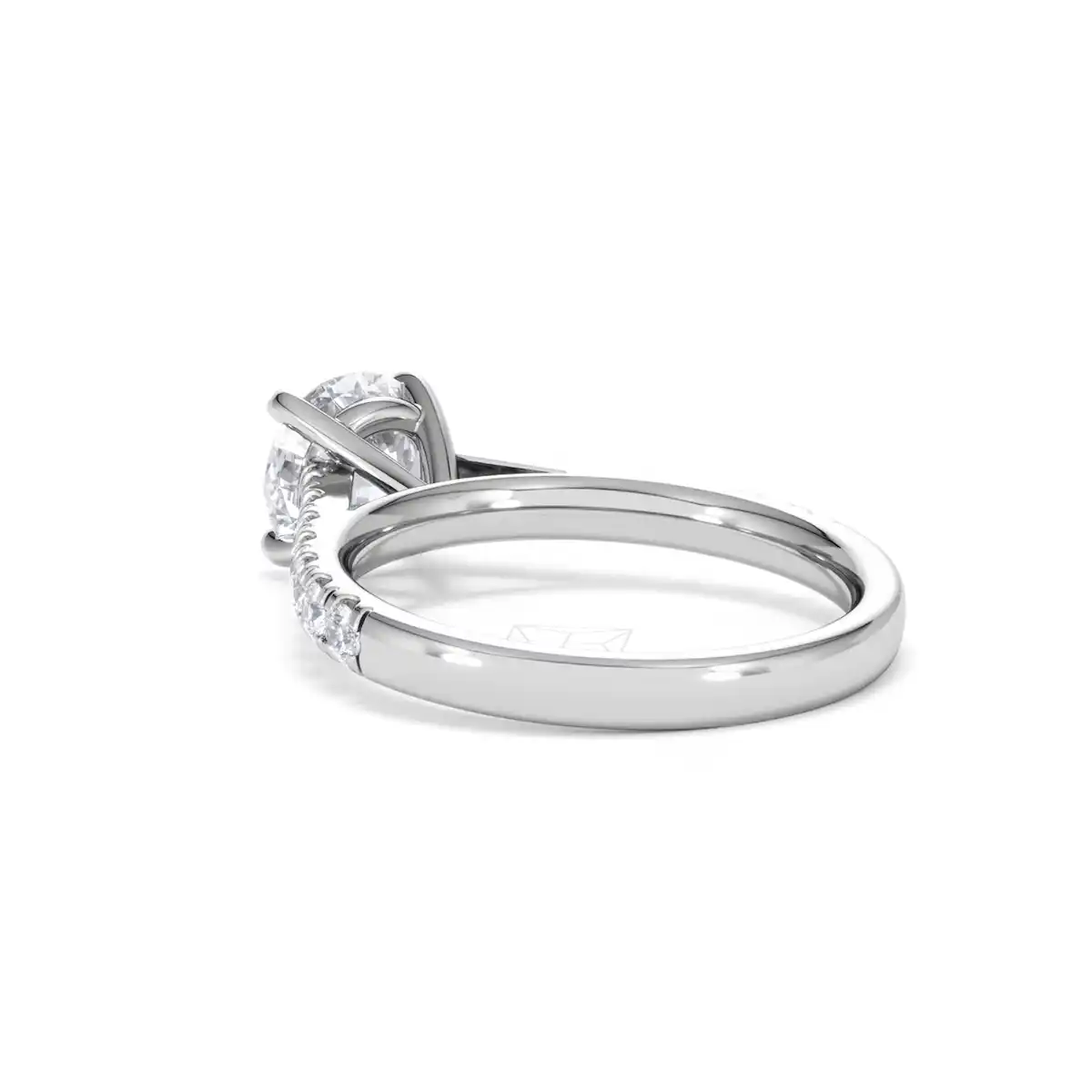 Natalia Lab Diamond Engagement Side Stone Ring 18KW Gold 2.00CT F/VS1