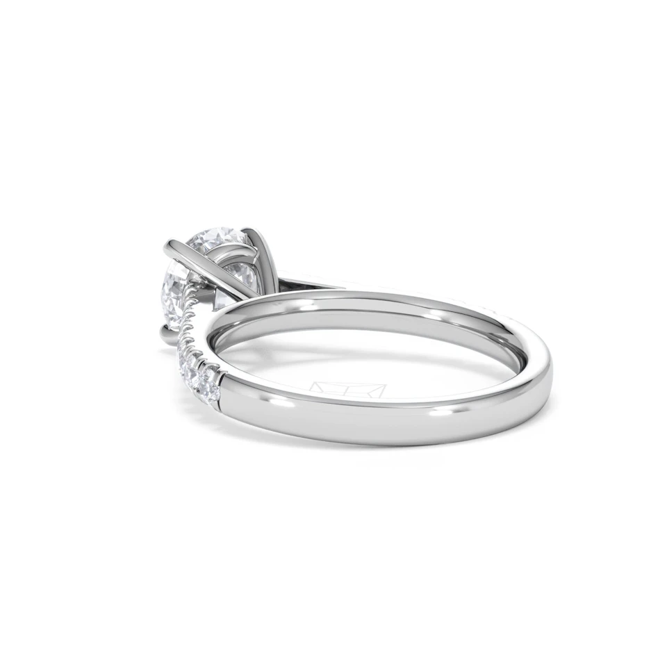 Natalia Lab Diamond Engagement Side Stone Ring Platinum 2.00CT F/VS1
