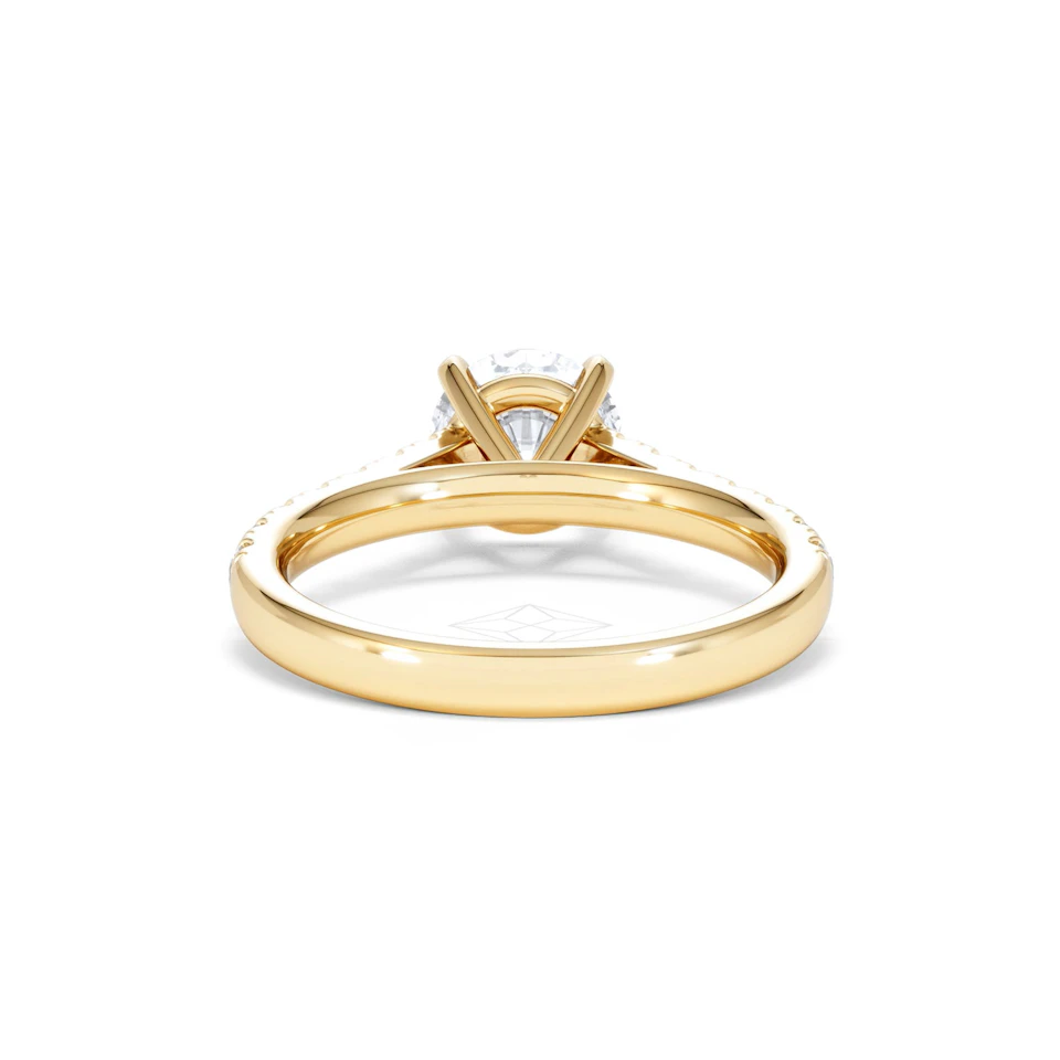 Natalia Lab Diamond Engagement Side Stone Ring 18K Gold 2.00CT F/VS1