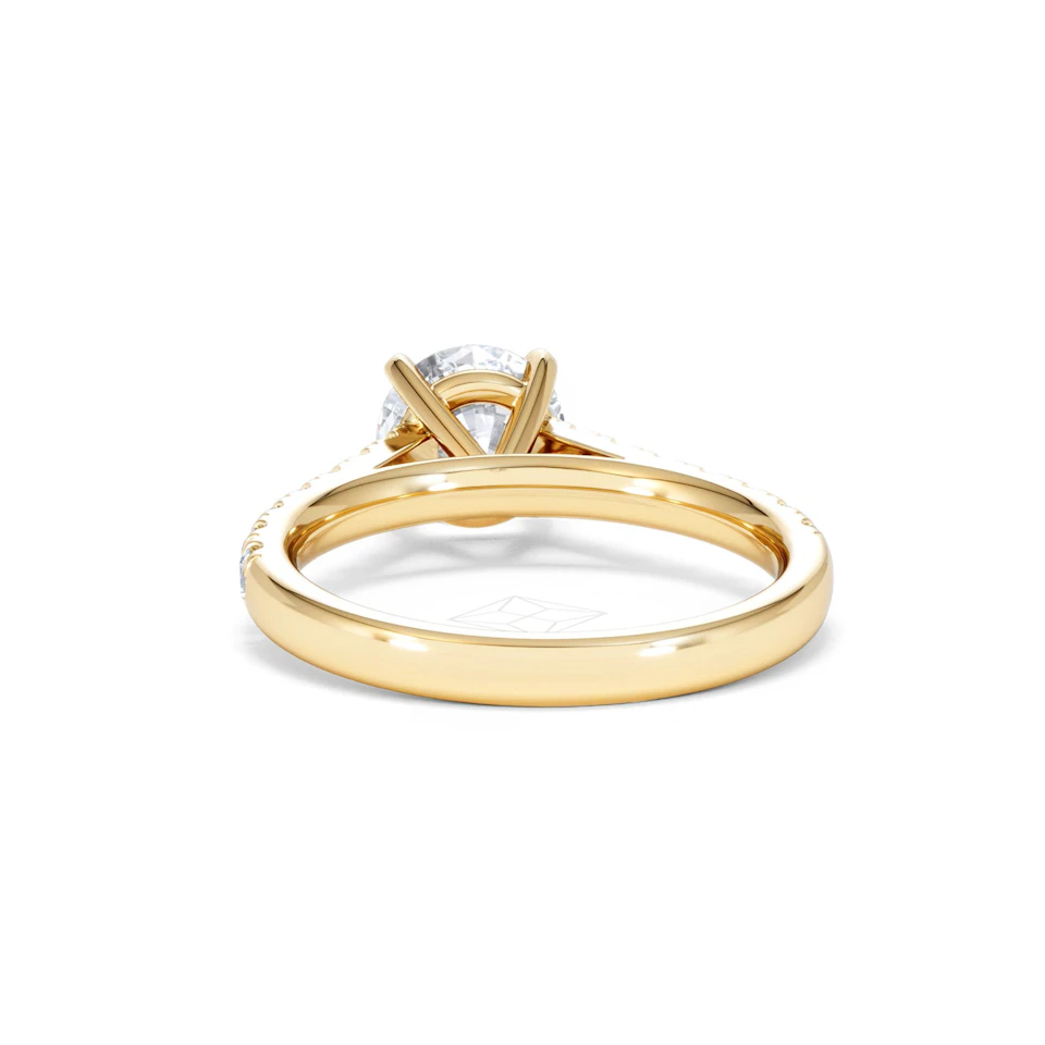 Natalia Lab Diamond Engagement Side Stone Ring 18K Gold 2.00CT F/VS1
