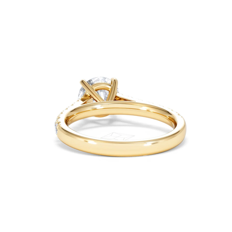 Natalia Lab Diamond Engagement Side Stone Ring 18K Gold 2.00CT F/VS1