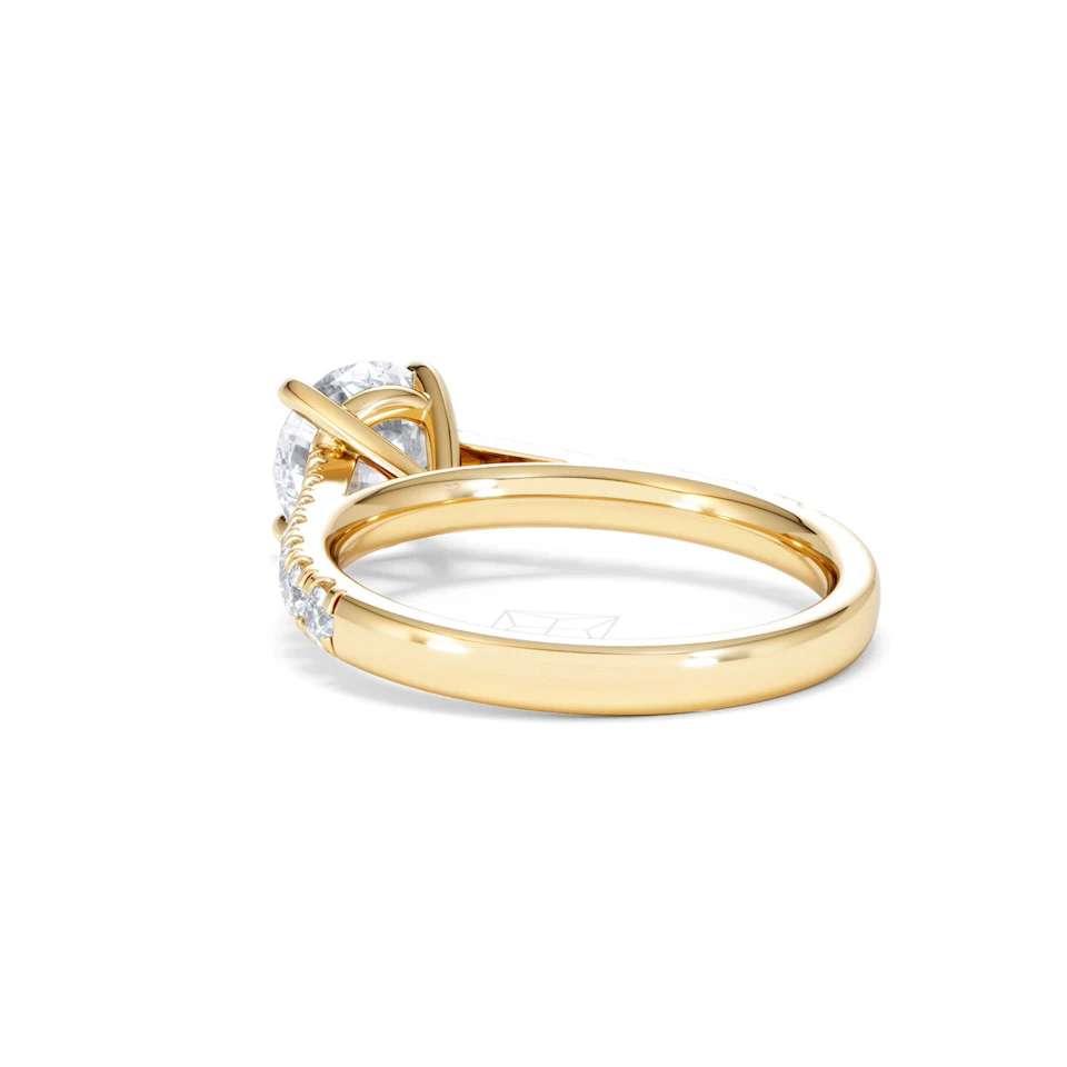 Natalia Lab Diamond Engagement Side Stone Ring 18K Gold 2.00CT F/VS1