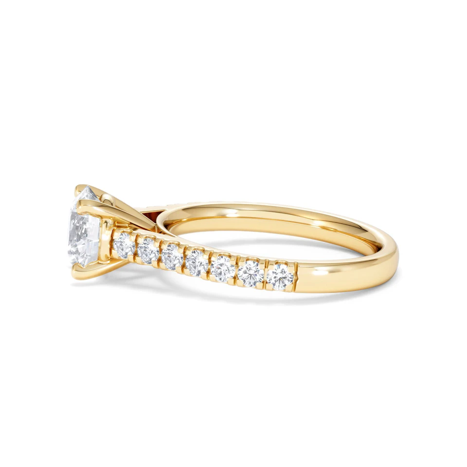 Natalia Lab Diamond Engagement Side Stone Ring 18K Gold 2.00CT F/VS1