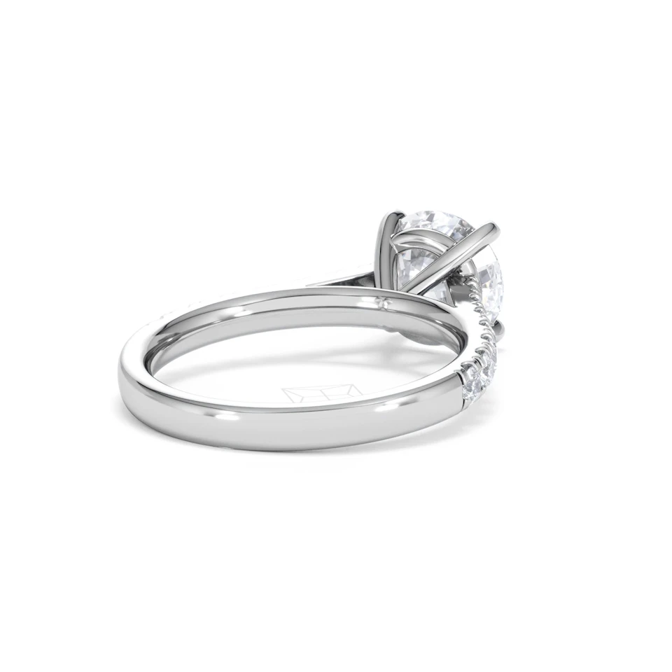 Natalia Lab Diamond Engagement Side Stone Ring 18KW Gold 2.50CT F/VS1