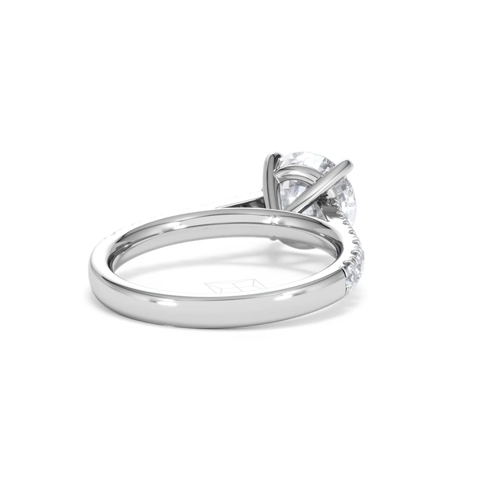 Natalia Lab Diamond Engagement Side Stone Ring 18KW Gold 2.50CT F/VS1