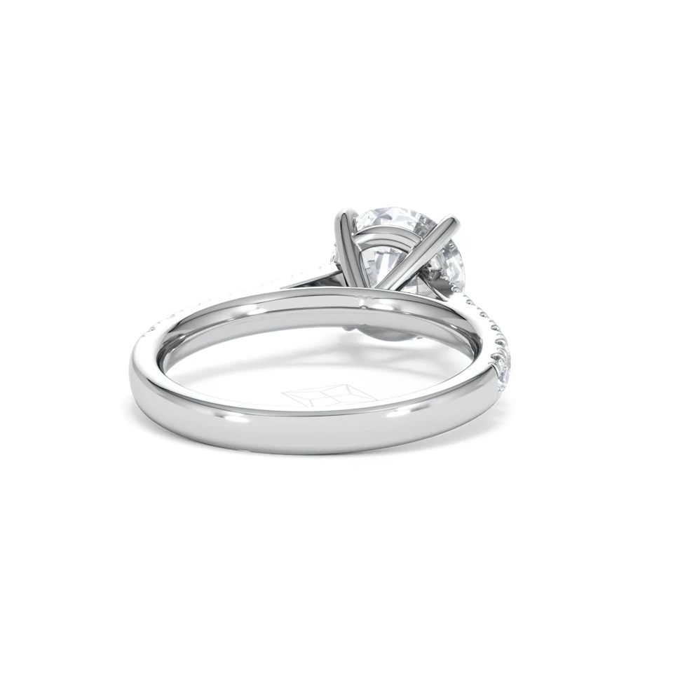 Natalia Lab Diamond Engagement Side Stone Ring 18KW Gold 2.50CT F/VS1