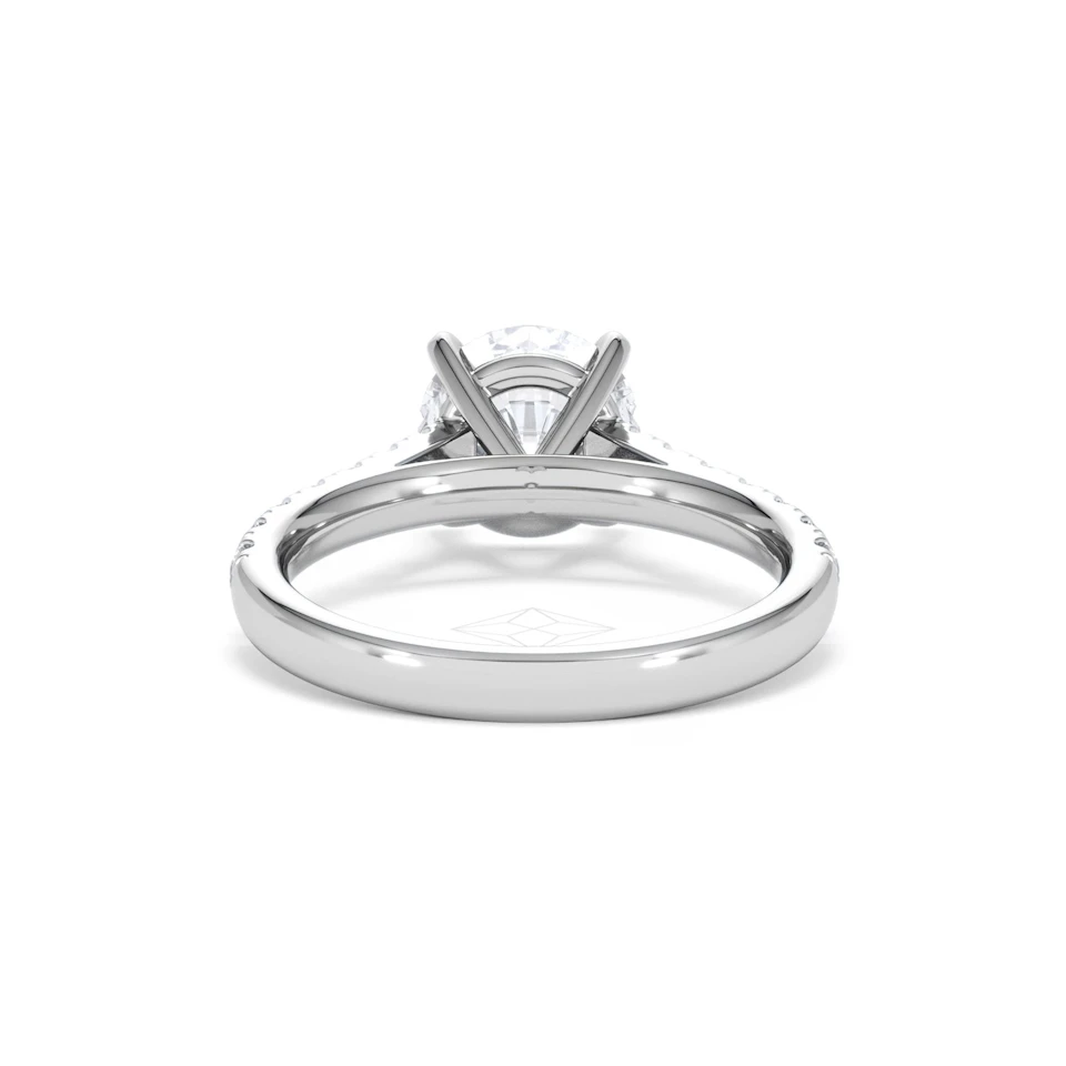 Natalia Lab Diamond Engagement Side Stone Ring 18KW Gold 2.50CT F/VS1