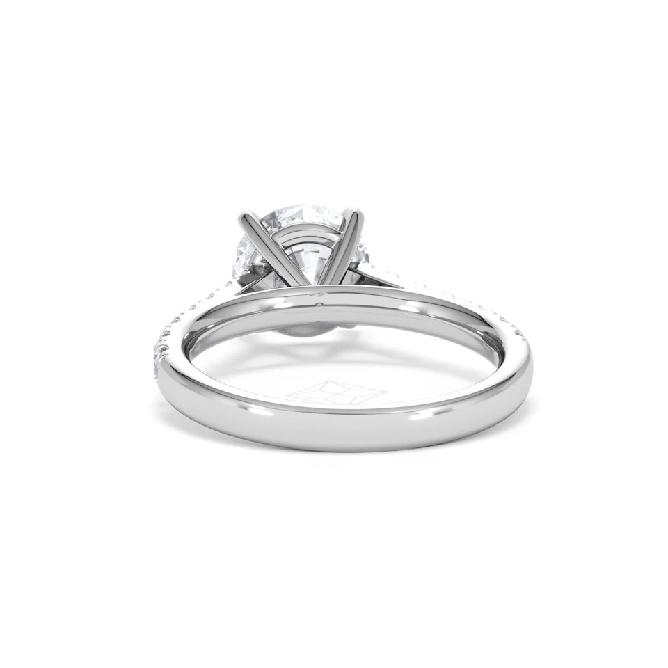 Natalia Lab Diamond Engagement Side Stone Ring 18KW Gold 2.50CT F/VS1