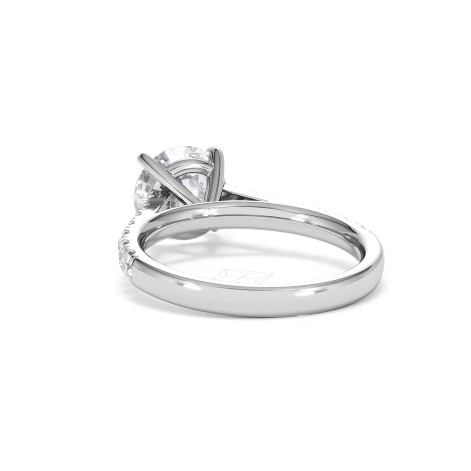Natalia Lab Diamond Engagement Side Stone Ring 18KW Gold 2.50CT F/VS1