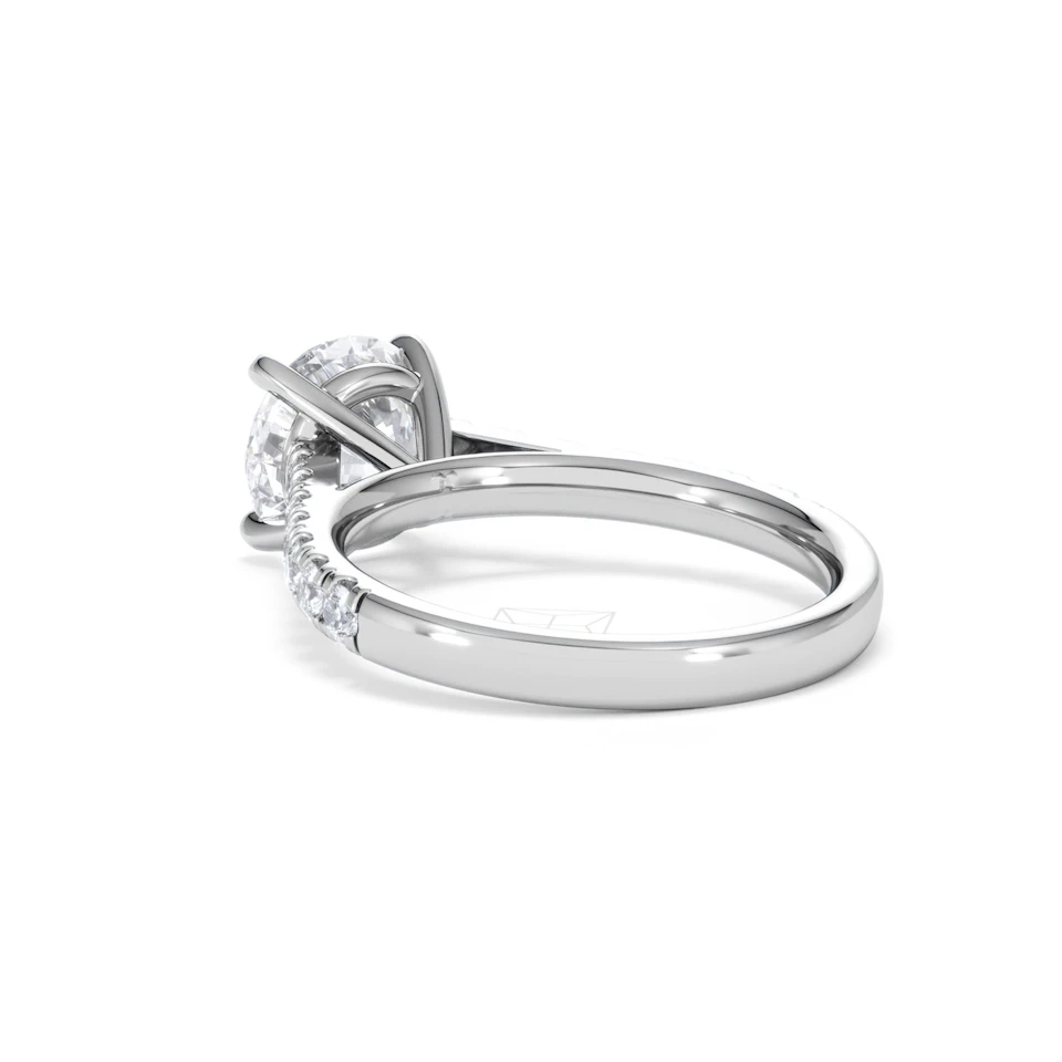 Natalia Lab Diamond Engagement Side Stone Ring 18KW Gold 2.50CT F/VS1