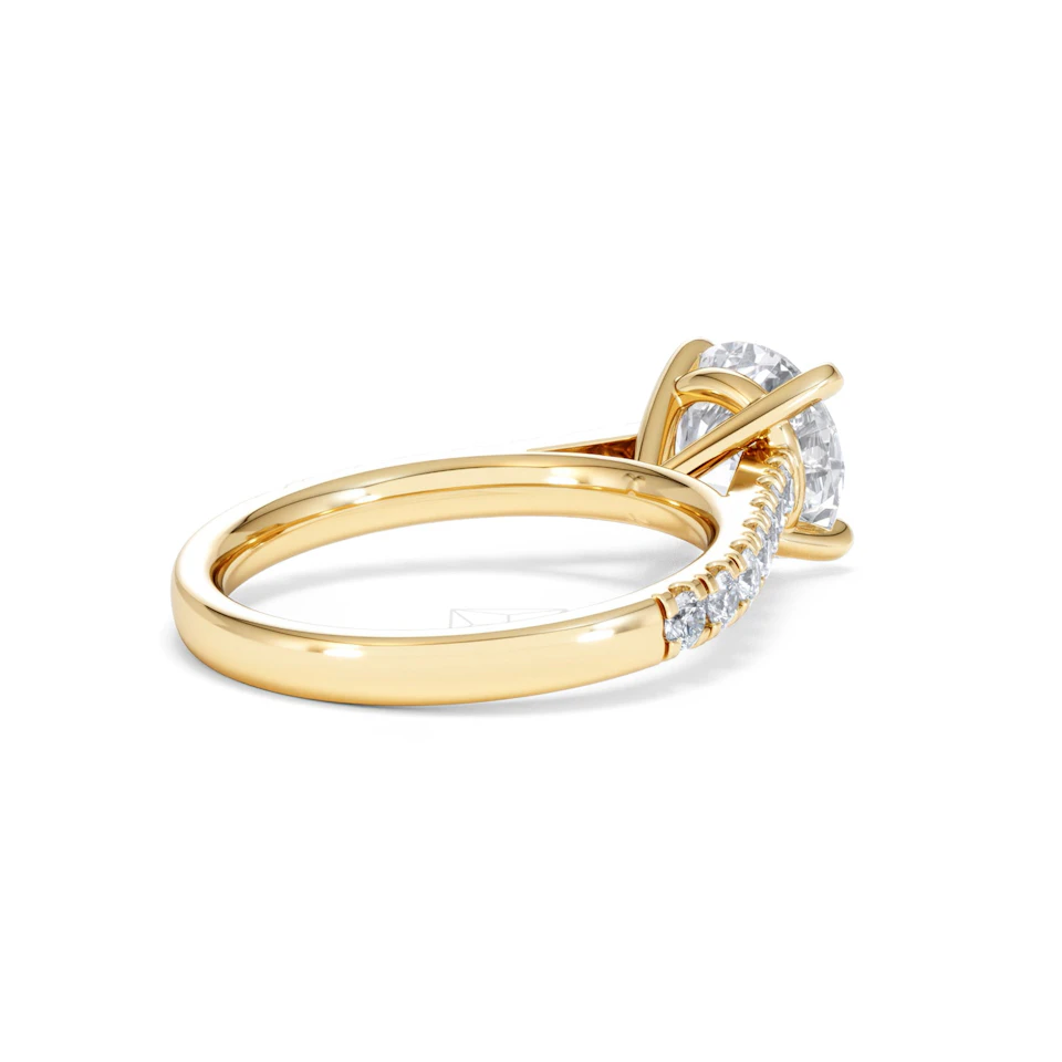 Natalia Lab Diamond Engagement Side Stone Ring 18K Gold 2.50CT F/VS1