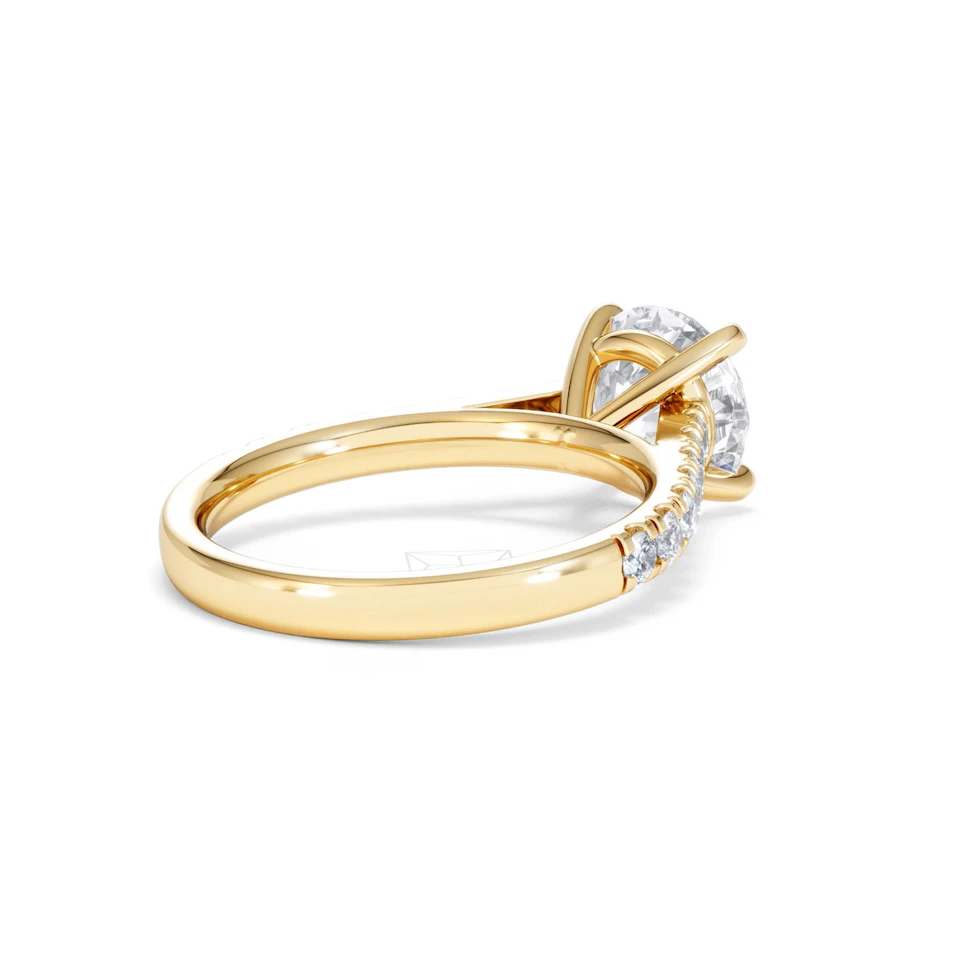 Natalia Lab Diamond Engagement Side Stone Ring 18K Gold 2.50CT F/VS1