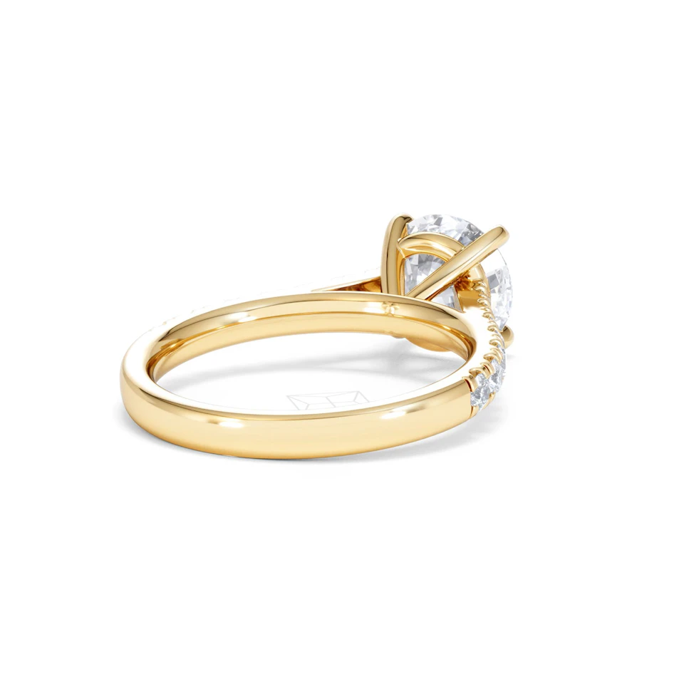 Natalia Lab Diamond Engagement Side Stone Ring 18K Gold 2.50CT F/VS1