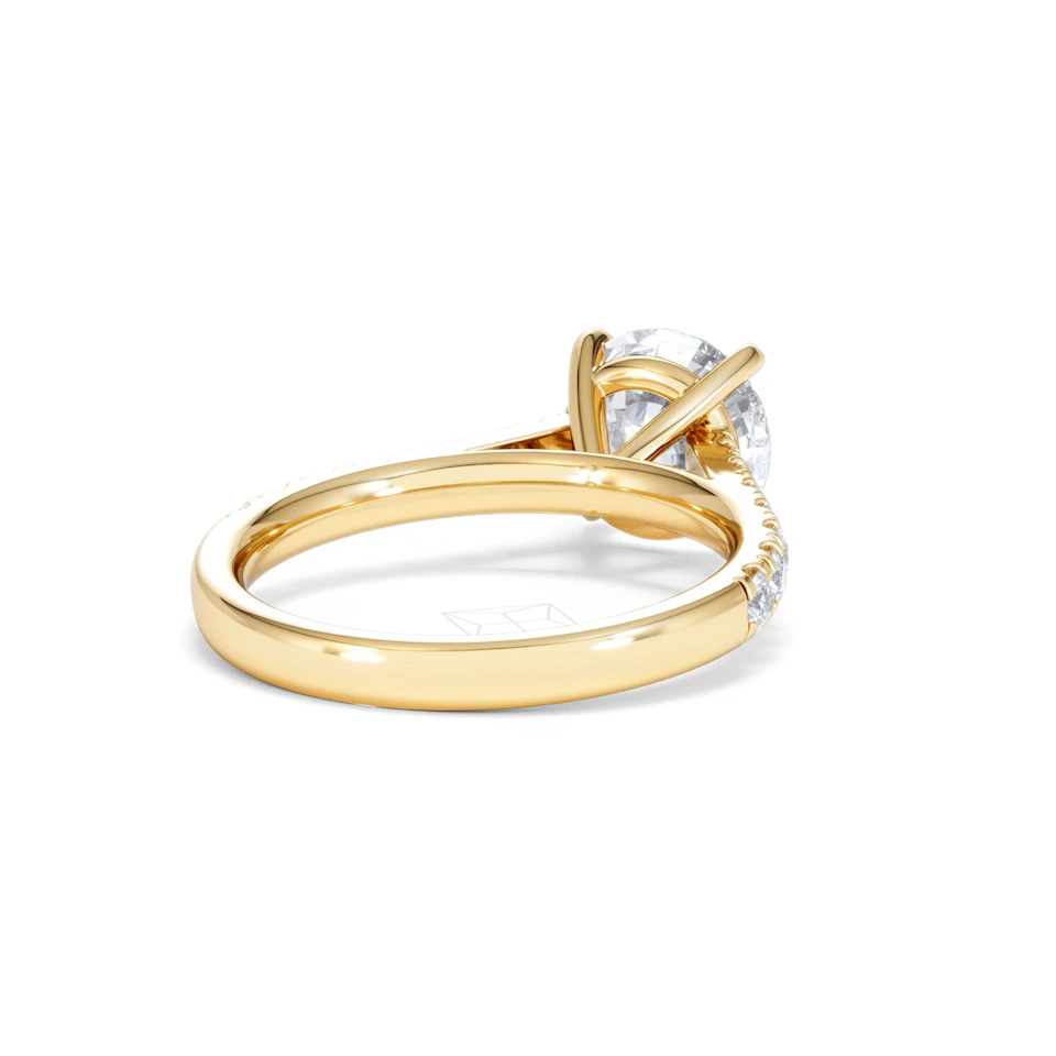 Natalia Lab Diamond Engagement Side Stone Ring 18K Gold 2.50CT F/VS1