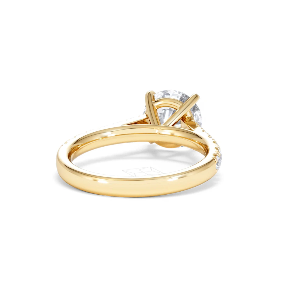 Natalia Lab Diamond Engagement Side Stone Ring 18K Gold 2.50CT F/VS1