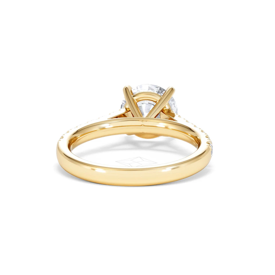 Natalia Lab Diamond Engagement Side Stone Ring 18K Gold 2.50CT F/VS1