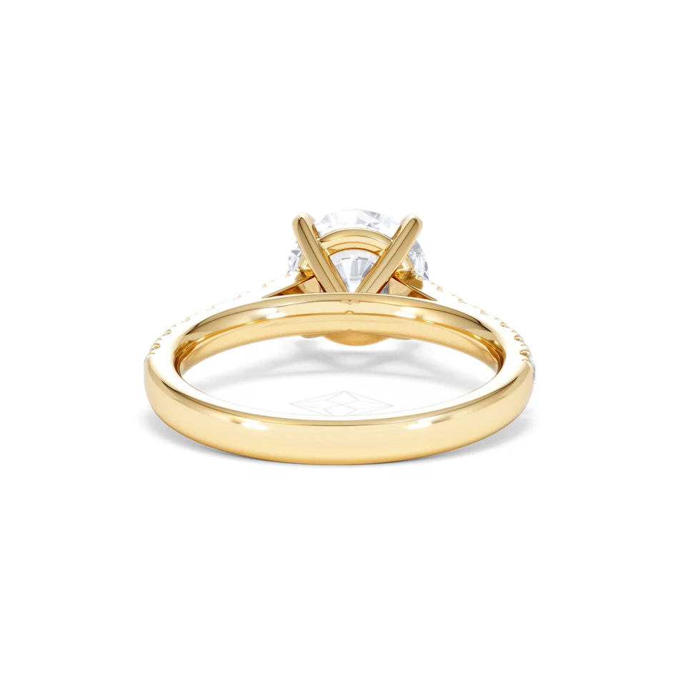 Natalia Lab Diamond Engagement Side Stone Ring 18K Gold 2.50CT F/VS1