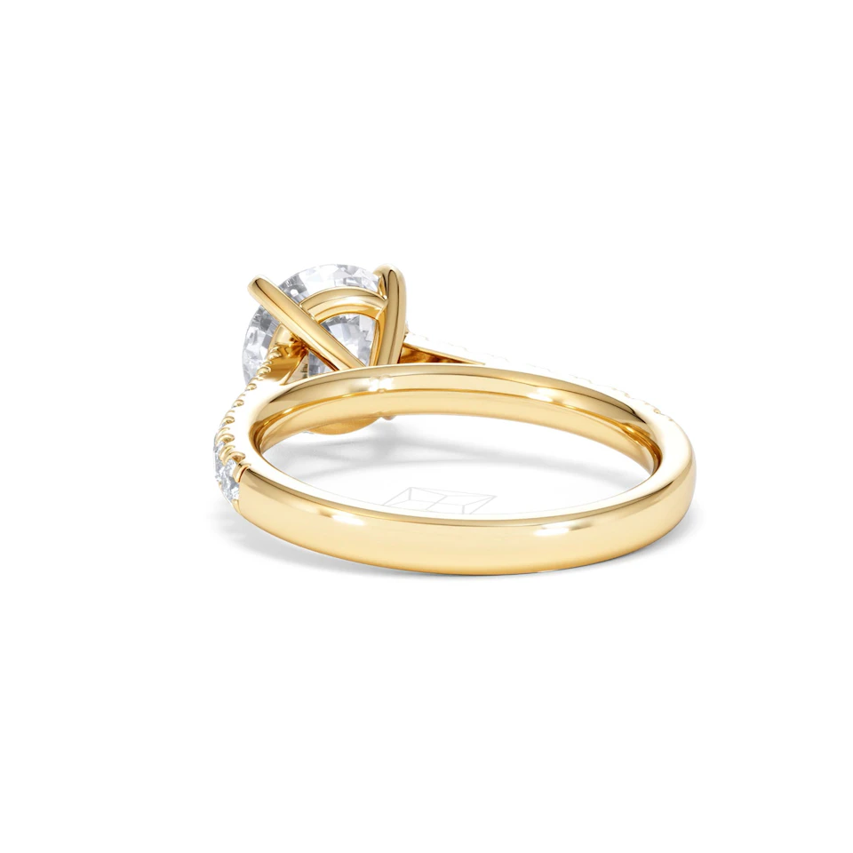 Natalia Lab Diamond Engagement Side Stone Ring 18K Gold 2.50CT F/VS1