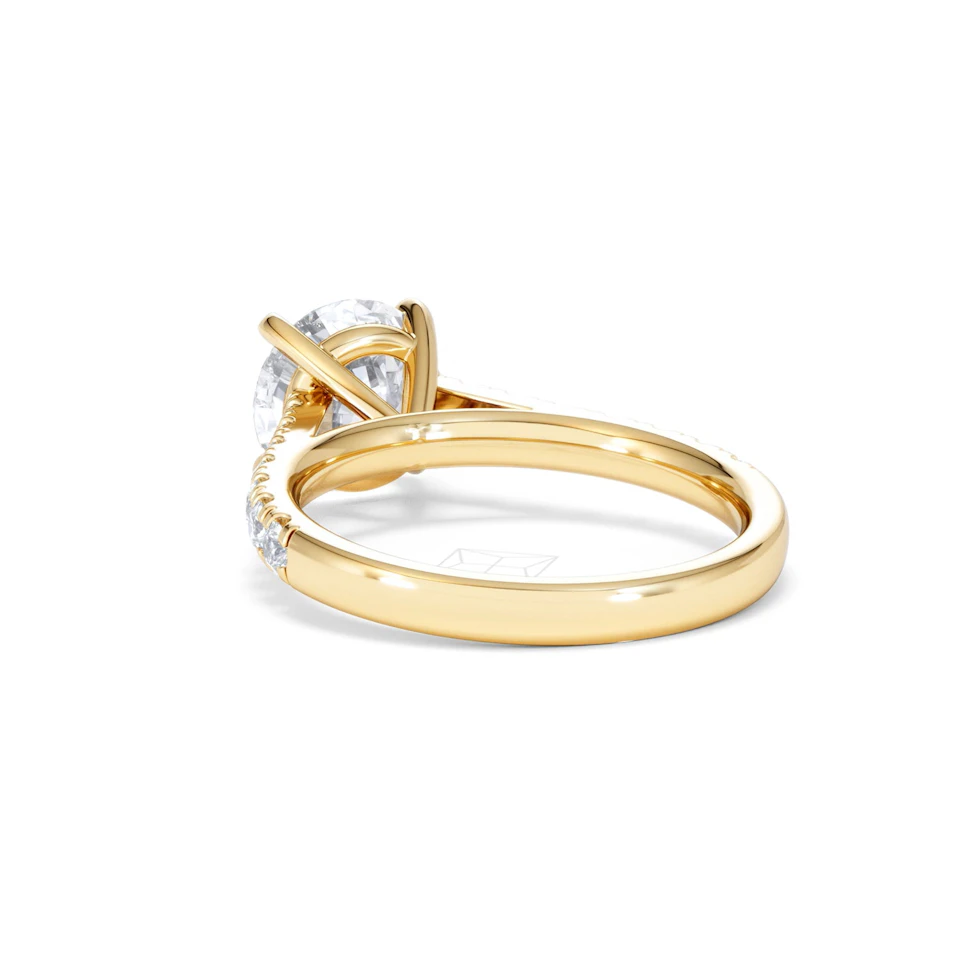 Natalia Lab Diamond Engagement Side Stone Ring 18K Gold 2.50CT F/VS1