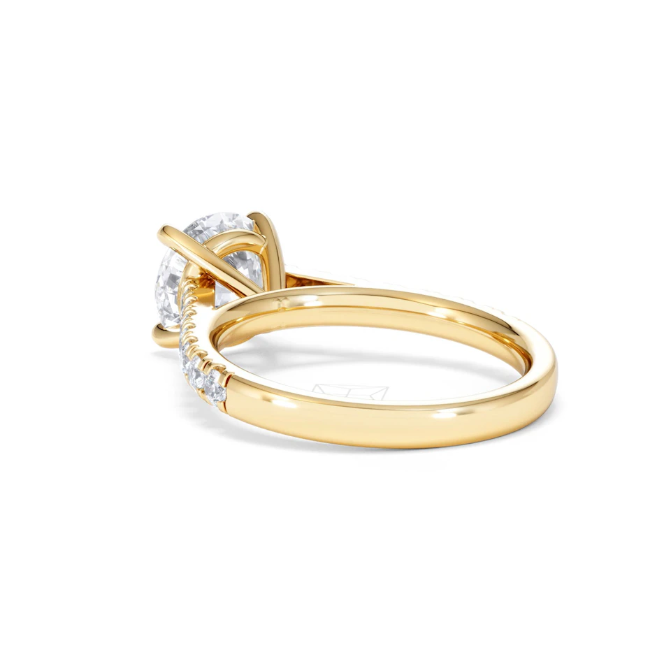 Natalia Lab Diamond Engagement Side Stone Ring 18K Gold 2.50CT F/VS1