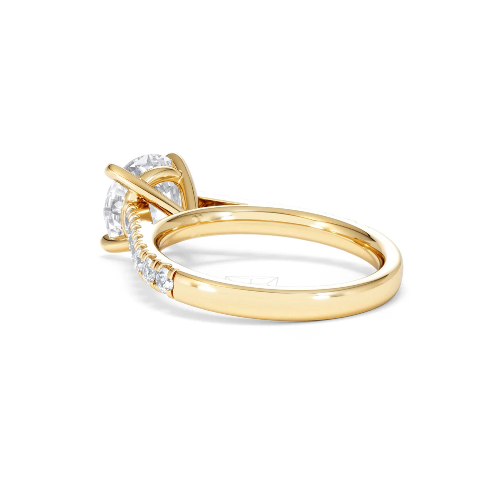 Natalia Lab Diamond Engagement Side Stone Ring 18K Gold 2.50CT F/VS1
