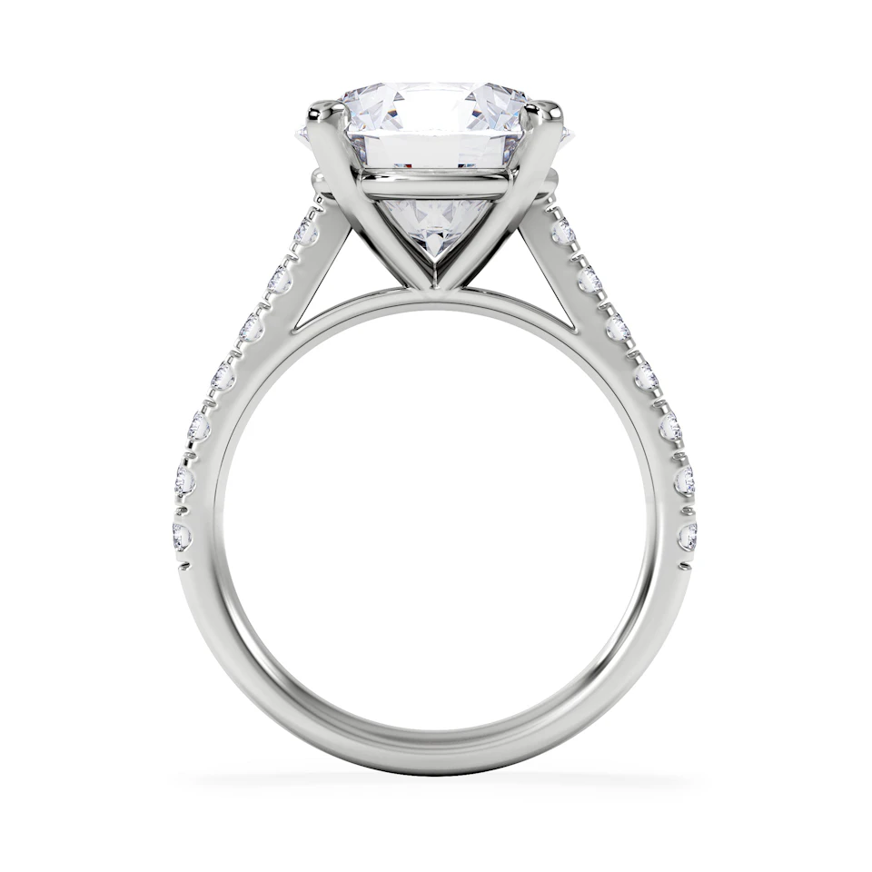 Natalia 5.65ct Lab Diamond Round Cut Engagement Ring in Platinum G/VS1