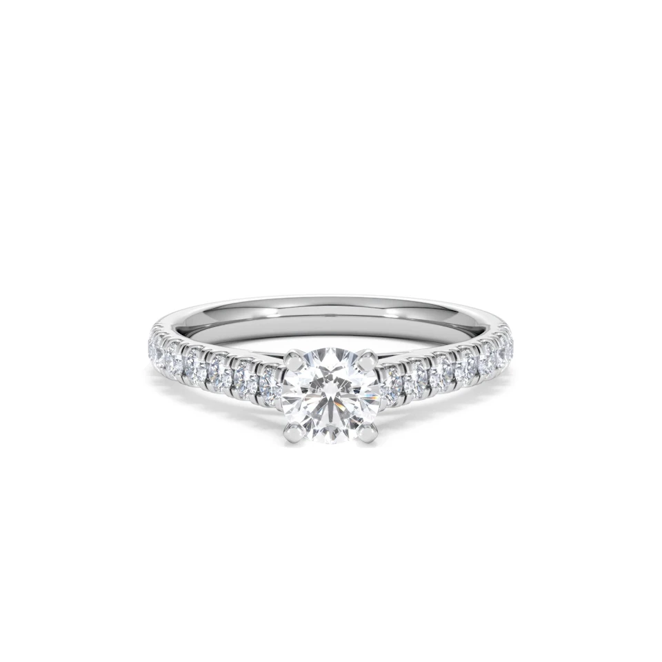 Natalia Diamond Engagement Side Stone Ring Platinum 0.91CT G/VS2