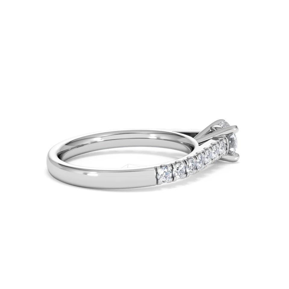 Natalia Diamond Engagement Side Stone Ring Platinum 0.91CT G/VS2