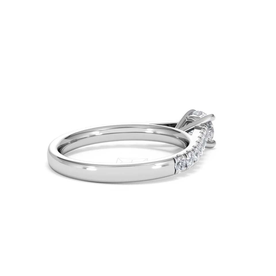 Natalia Diamond Engagement Side Stone Ring Platinum 0.91CT G/VS2