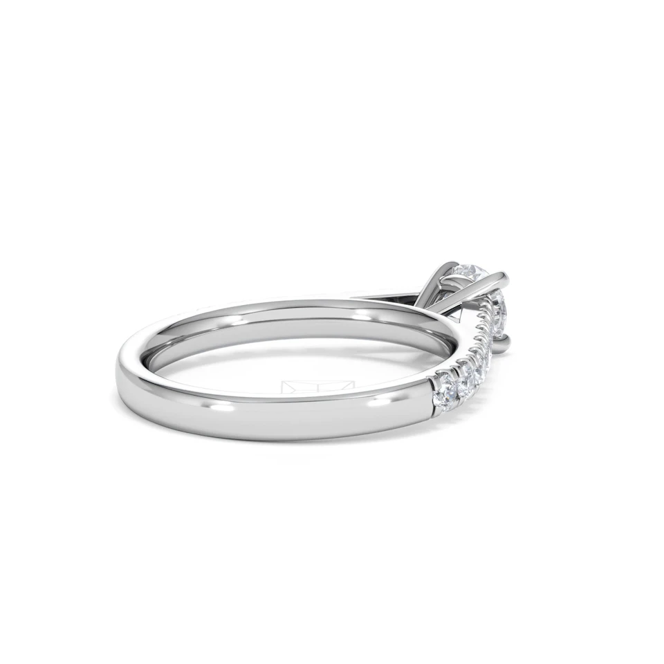 Natalia Diamond Engagement Side Stone Ring Platinum 0.91CT G/SI2