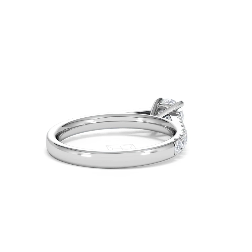 Natalia Diamond Engagement Side Stone Ring Platinum 0.91CT G/SI2