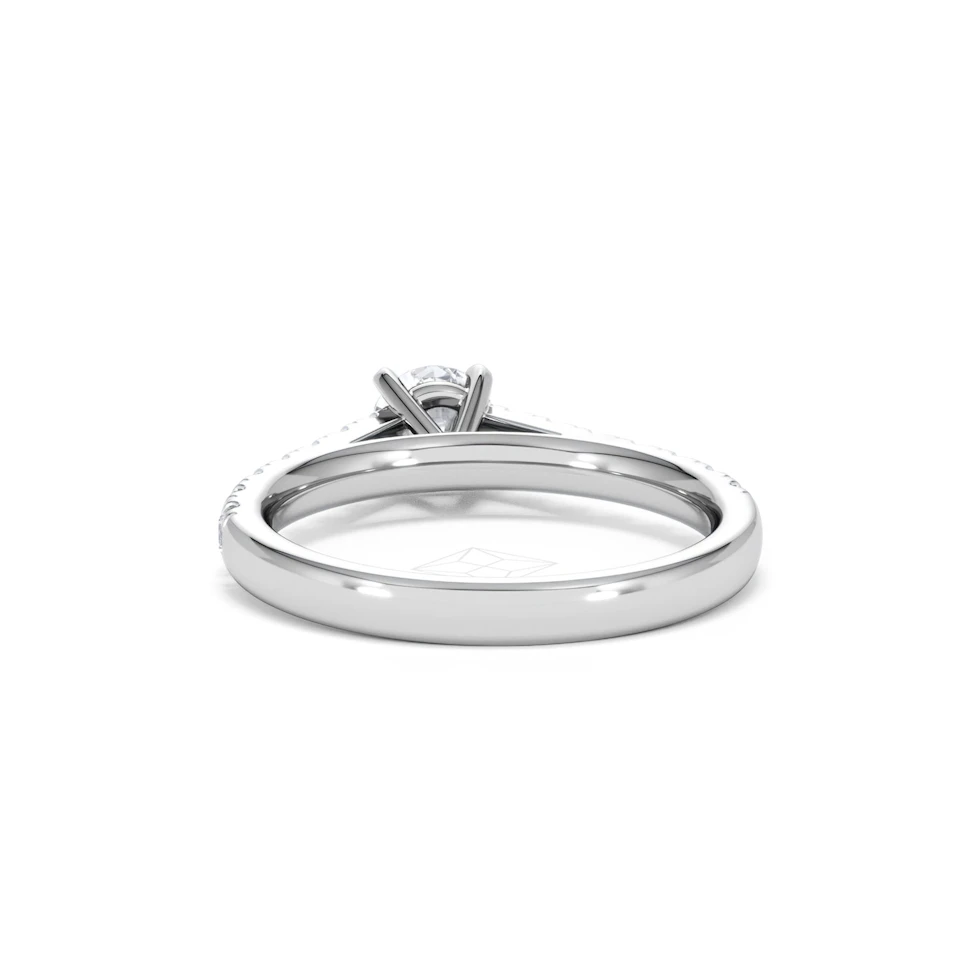 Natalia Diamond Engagement Side Stone Ring 18KW Gold 0.91CT G/SI2