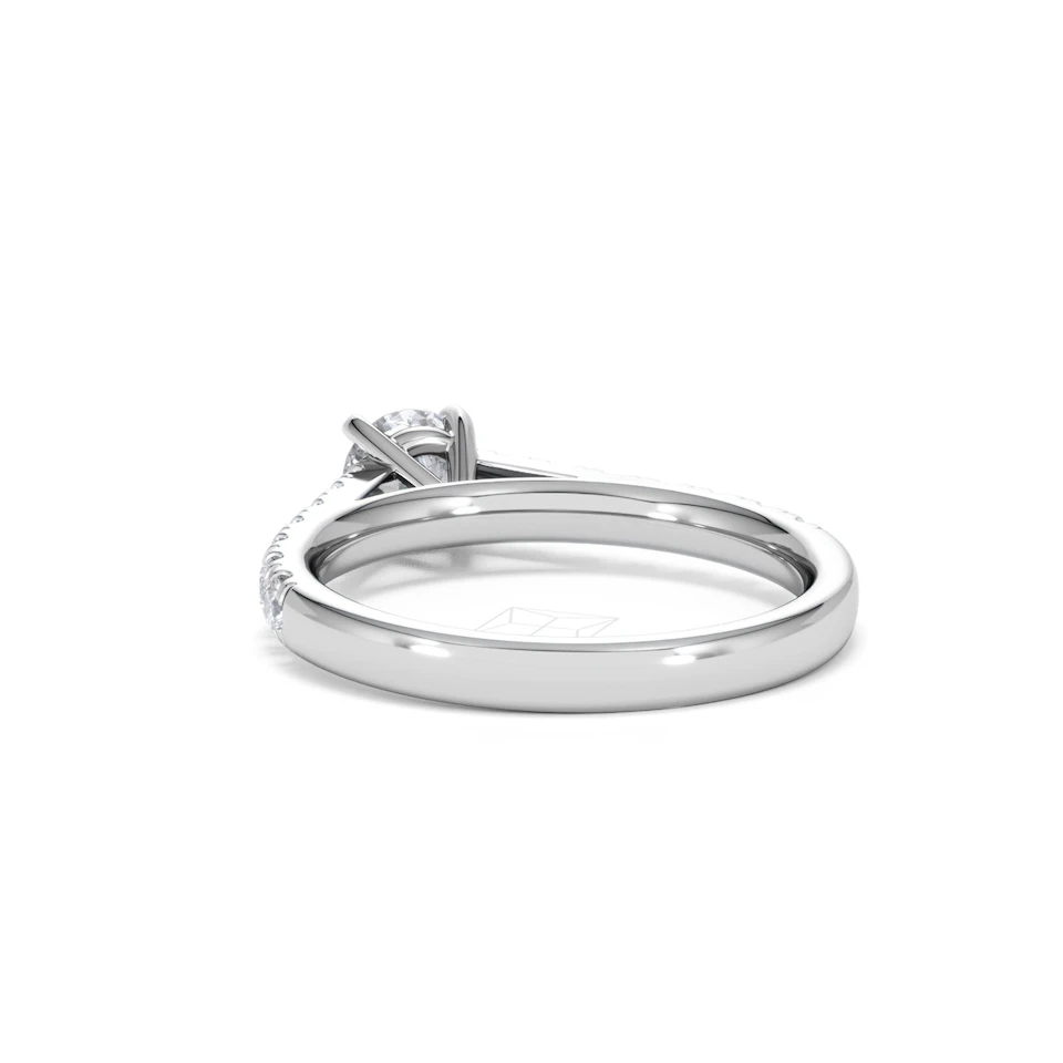 Natalia Diamond Engagement Side Stone Ring 18KW Gold 0.91CT G/VS2