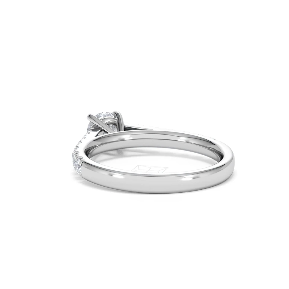 Natalia Diamond Engagement Side Stone Ring Platinum 0.91CT G/SI2