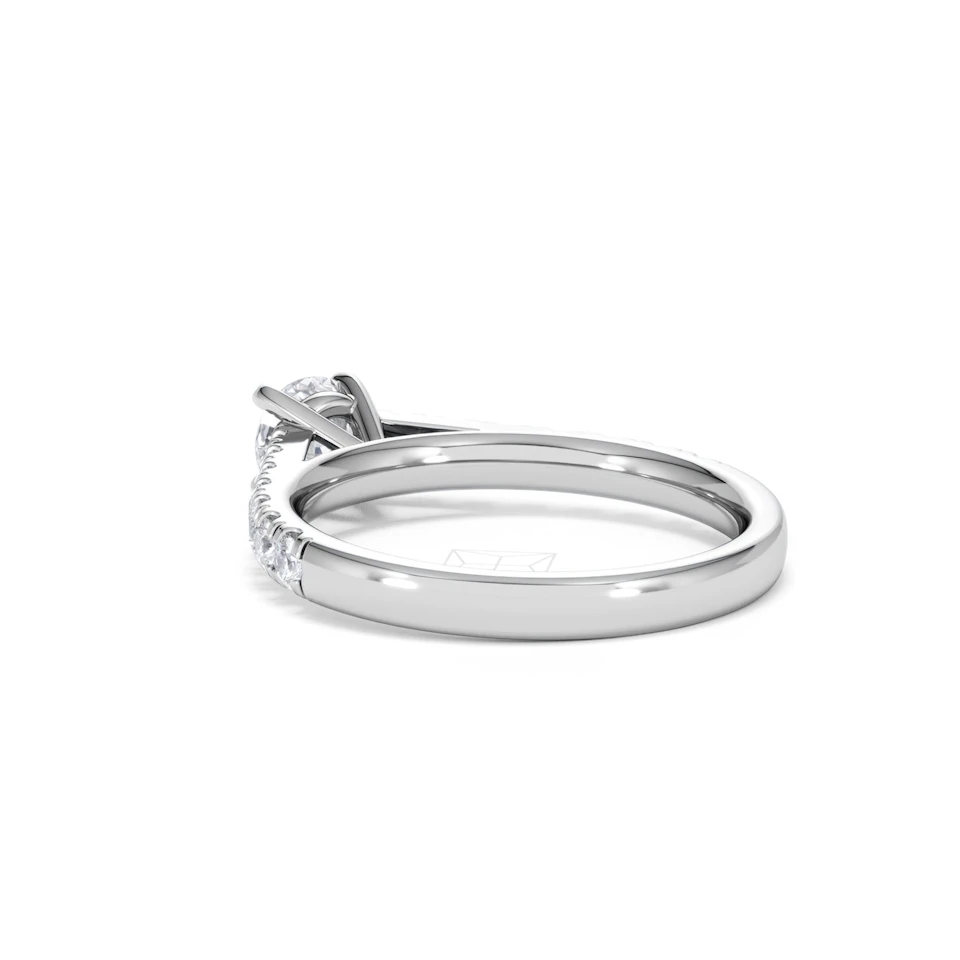 Natalia Diamond Engagement Side Stone Ring Platinum 0.91CT G/SI2