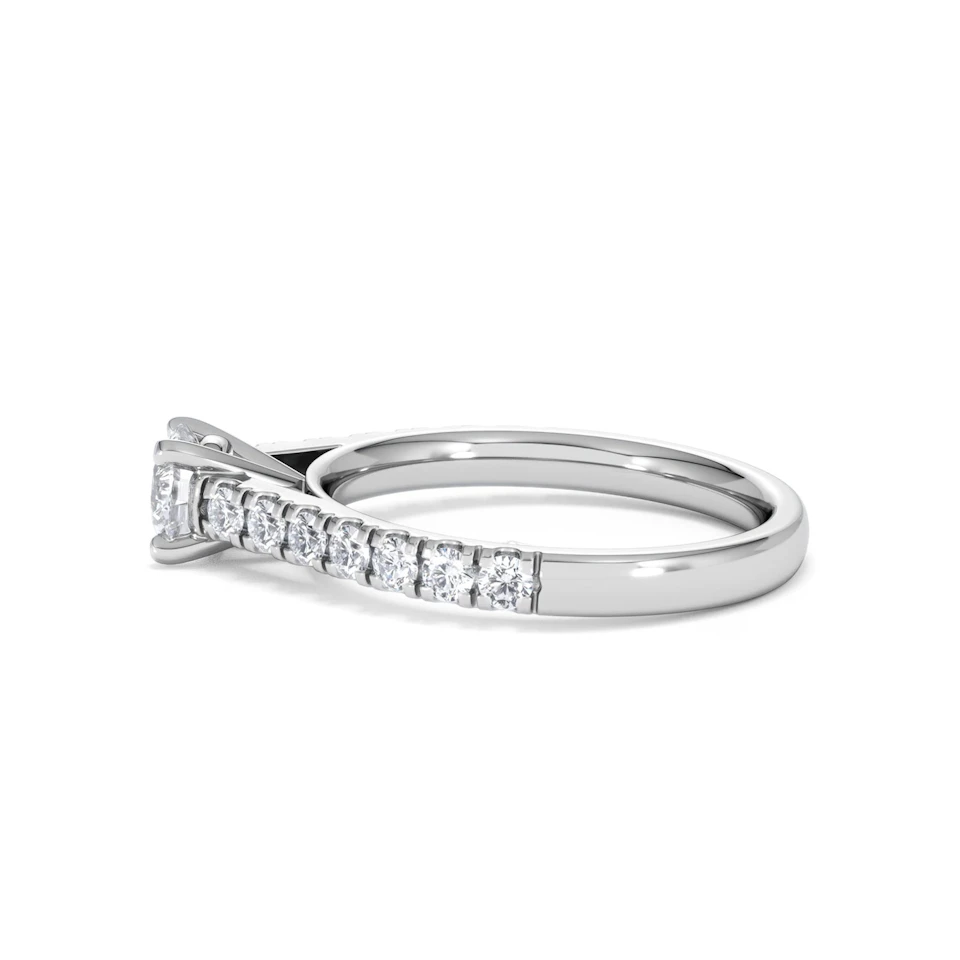 Natalia Diamond Engagement Side Stone Ring Platinum 0.91CT G/VS2