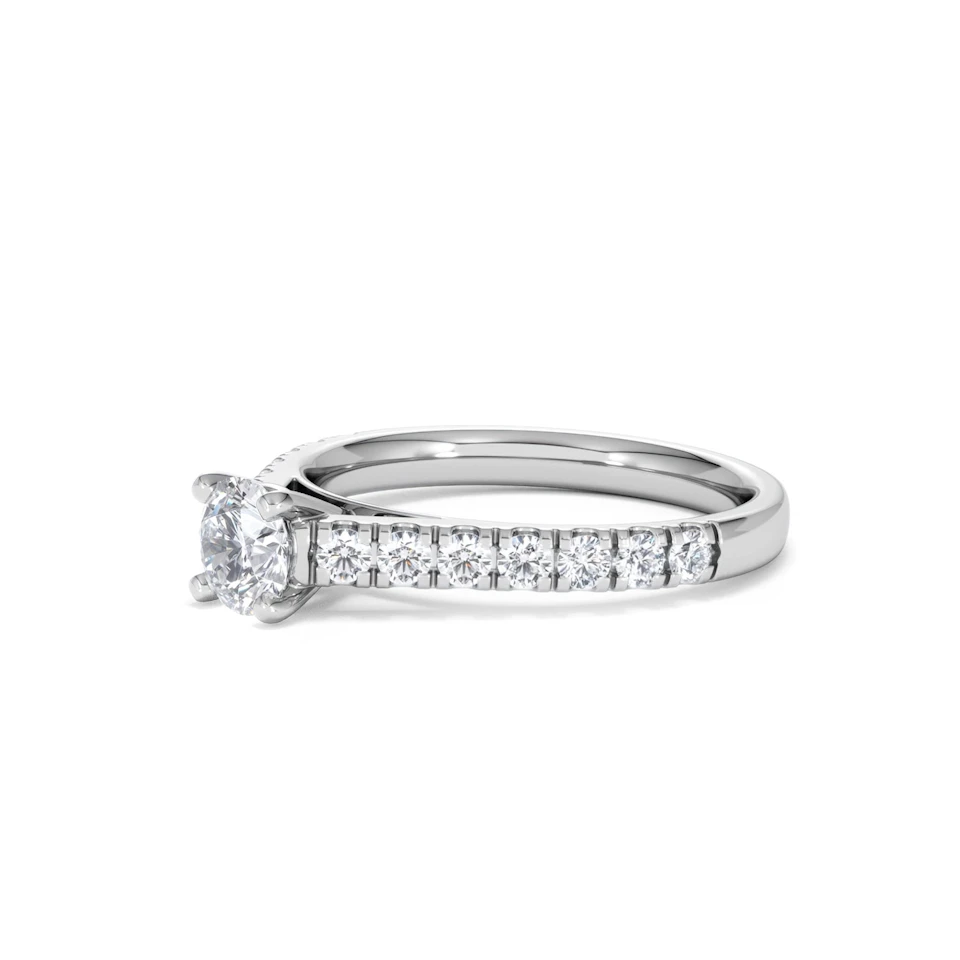 Natalia Diamond Engagement Side Stone Ring Platinum 0.91CT G/VS2
