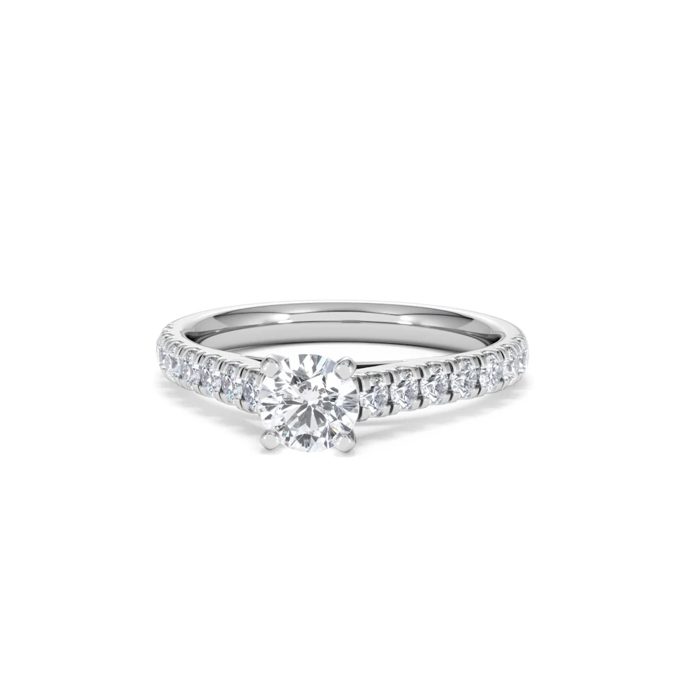 Natalia Diamond Engagement Side Stone Ring Platinum 0.91CT G/VS2