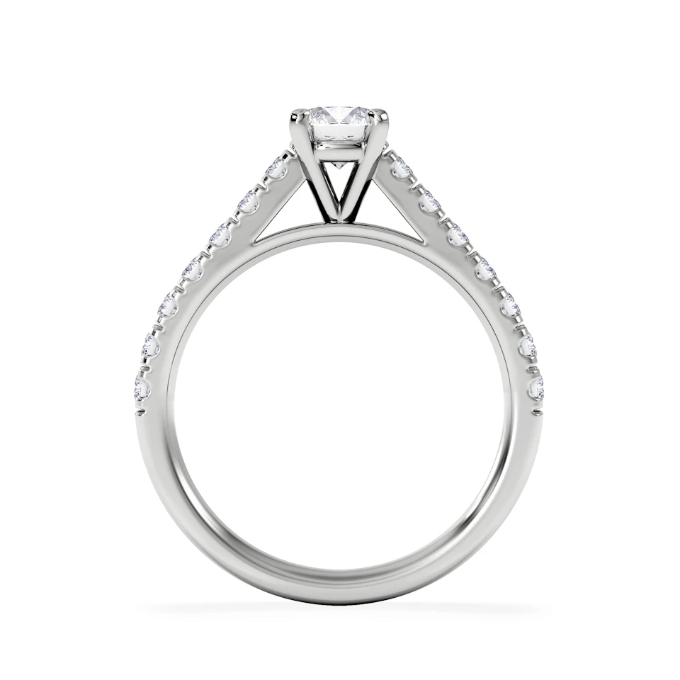 Natalia Diamond Engagement Side Stone Ring Platinum 0.91CT G/SI2
