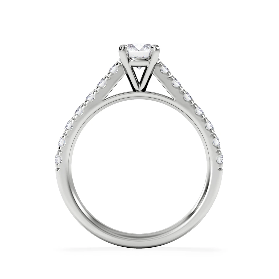 Natalia Diamond Engagement Side Stone Ring Platinum 0.91CT G/VS2